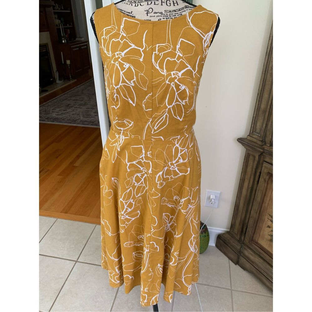 New York & Co. Winona Floral Tie-Back Linen Flare Dress - Eva Mendes Collection - Picture 2 of 9